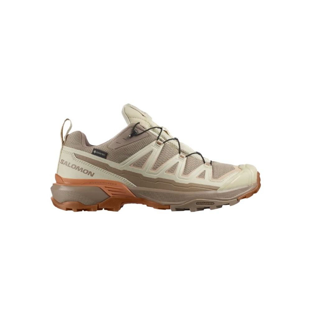 Salomon Women's Cream and Tan Trail Sneakers